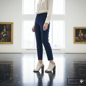 NWT Nine West 9.5 Buckle Ankle Booties White Textured Leather Block Heel PeepToe